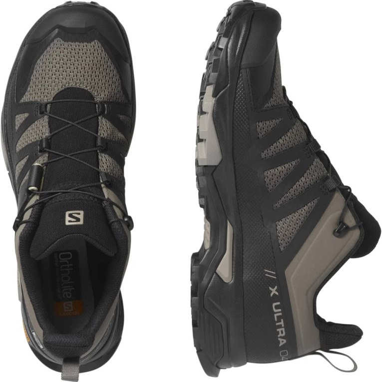 Black / Khaki Salomon X Ultra 4 Men's Hiking Shoes | PH 97832L